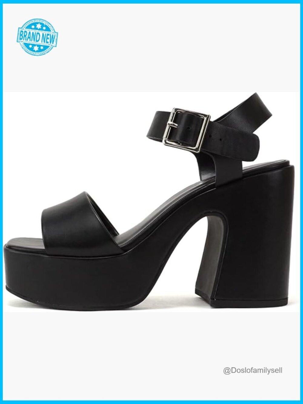 Open Toe Ankle Strap Platform Chunky Heeled Sandals Sexy Y2K Retro Elegant